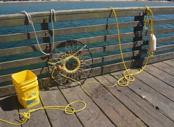 crabbing gear on the pier